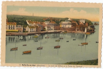 CP le quai de Sauzon et la pointe du Cardinal