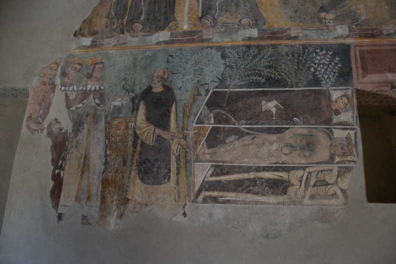 Bosa - fresque dans la chapelle du castel de serra roca.JPG
